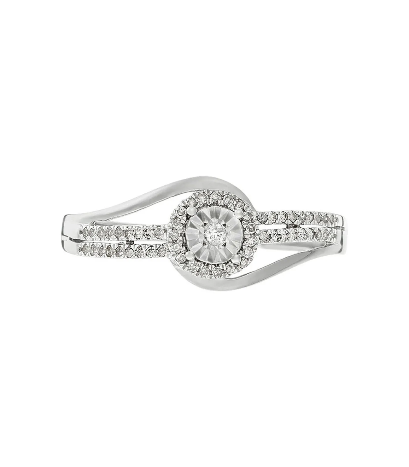 MES BIJOUX Ring "Elue de ton cœur" Goud en Diamanten silver Hot