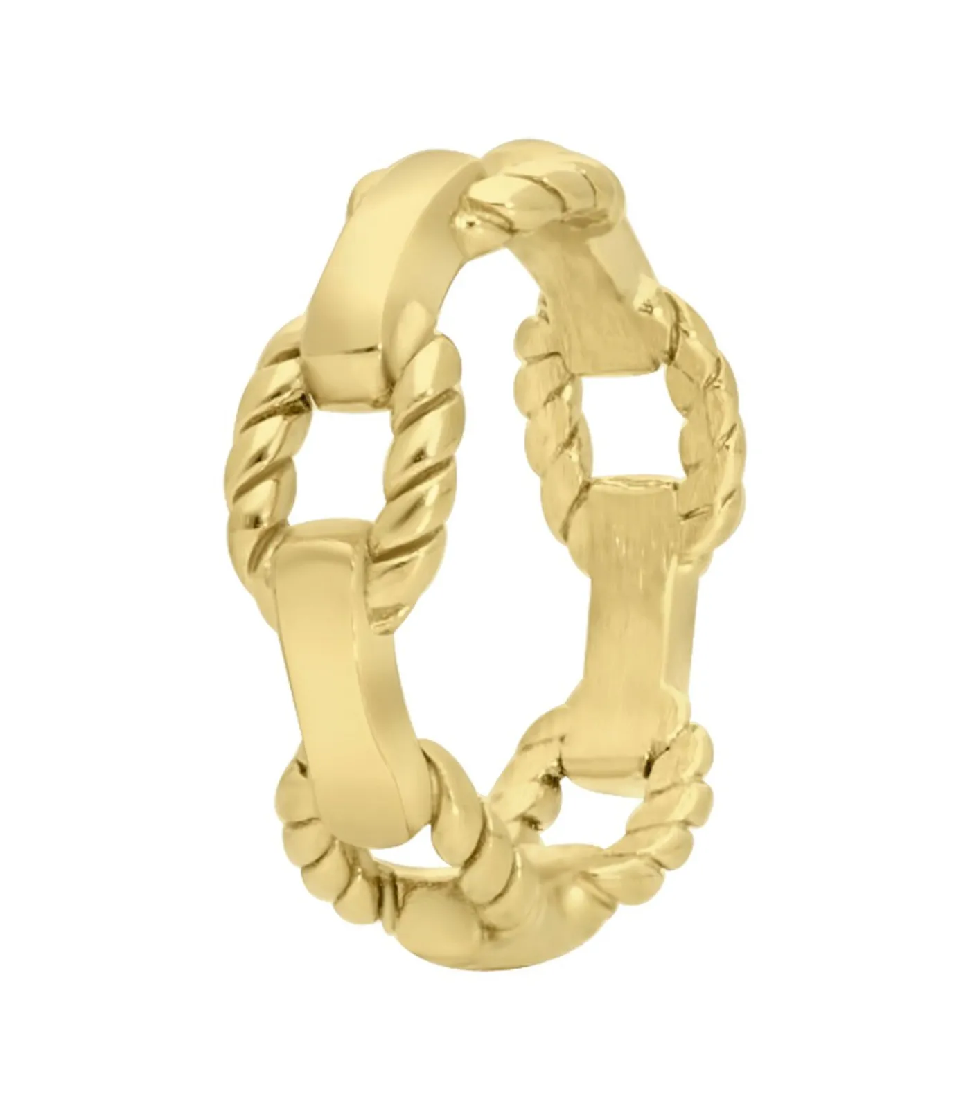 Lucardi Ring 'Iva' Staal gold Outlet