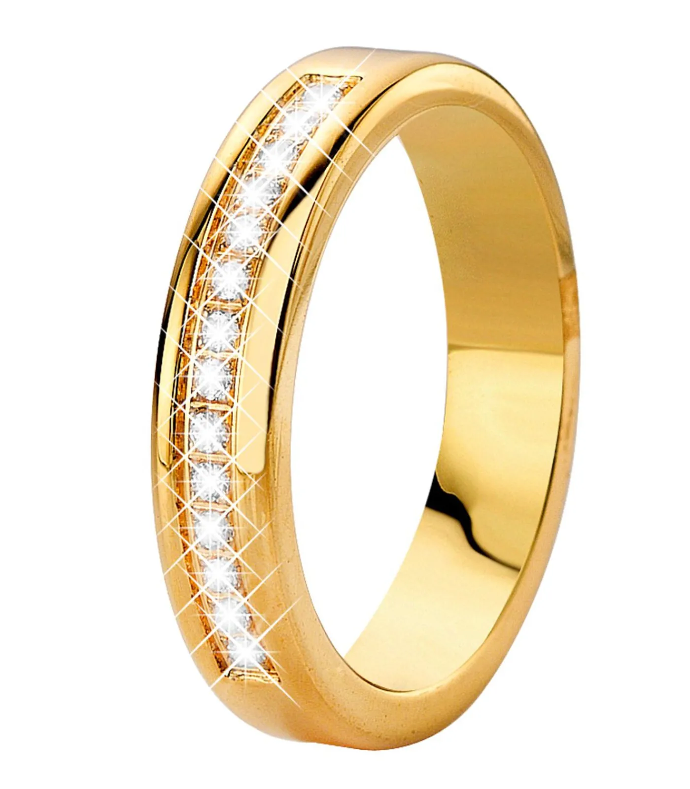 Lucardi Ring 'Marrakech' Staal gold New