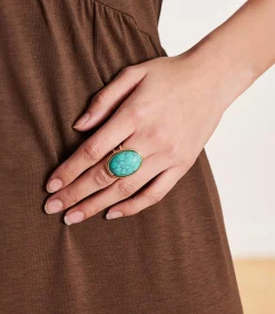 La Fée Maraboutée Ring met turkoois steen turquoise New