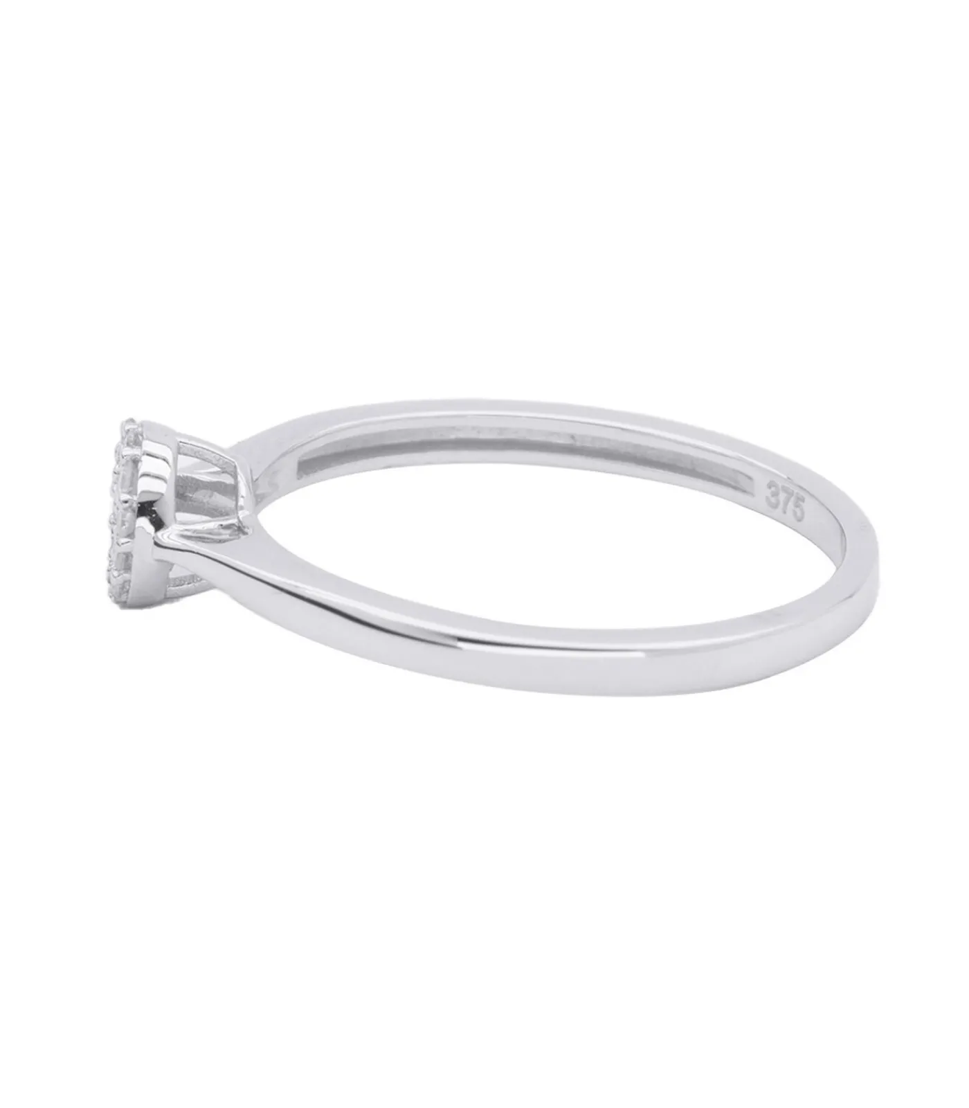 MES BIJOUX Ring "Mon Unique" witgoud en diamanten silver Discount