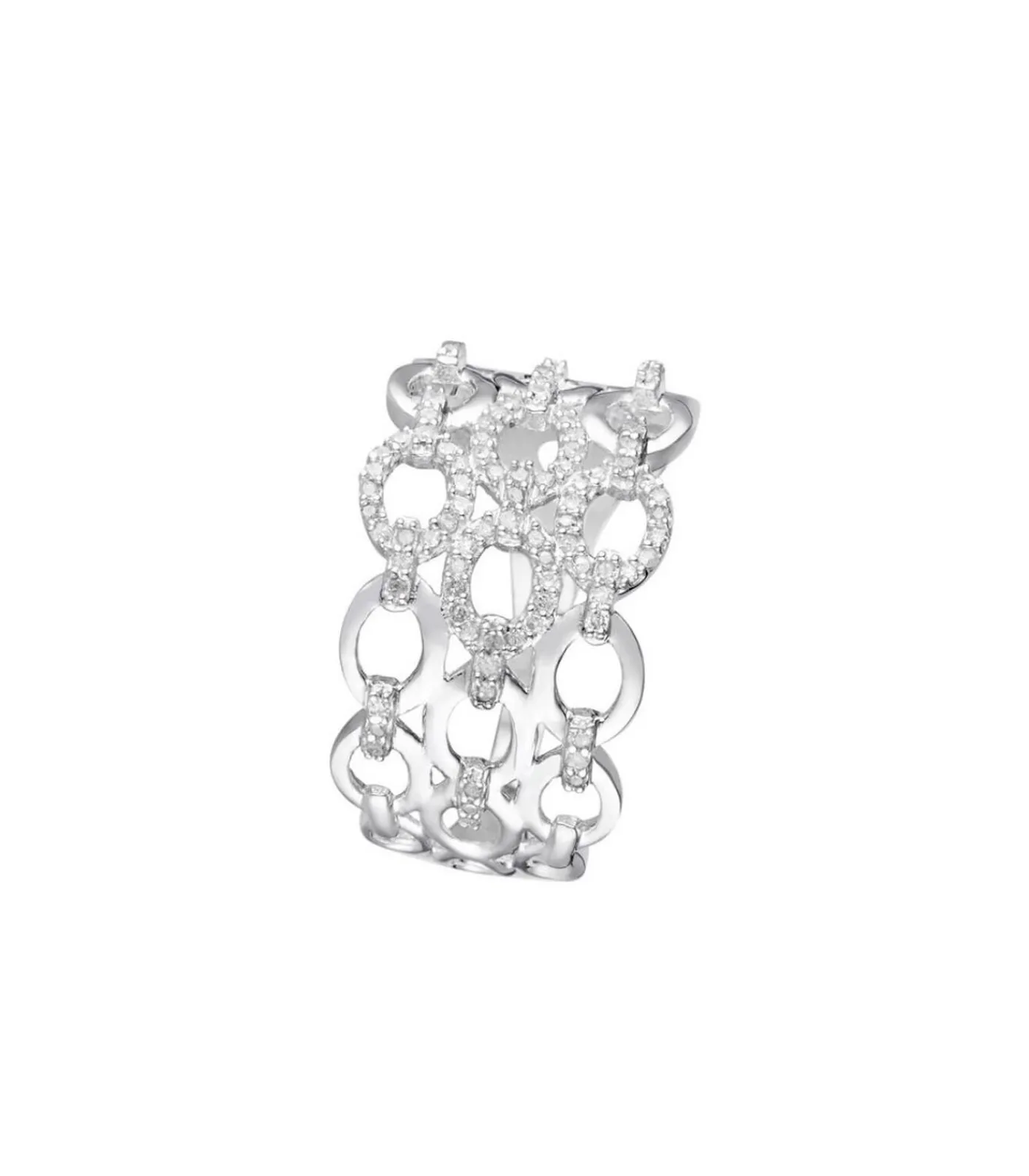 MES BIJOUX Ring 'Nouons nos liens' witgoud en diamanten silver Online
