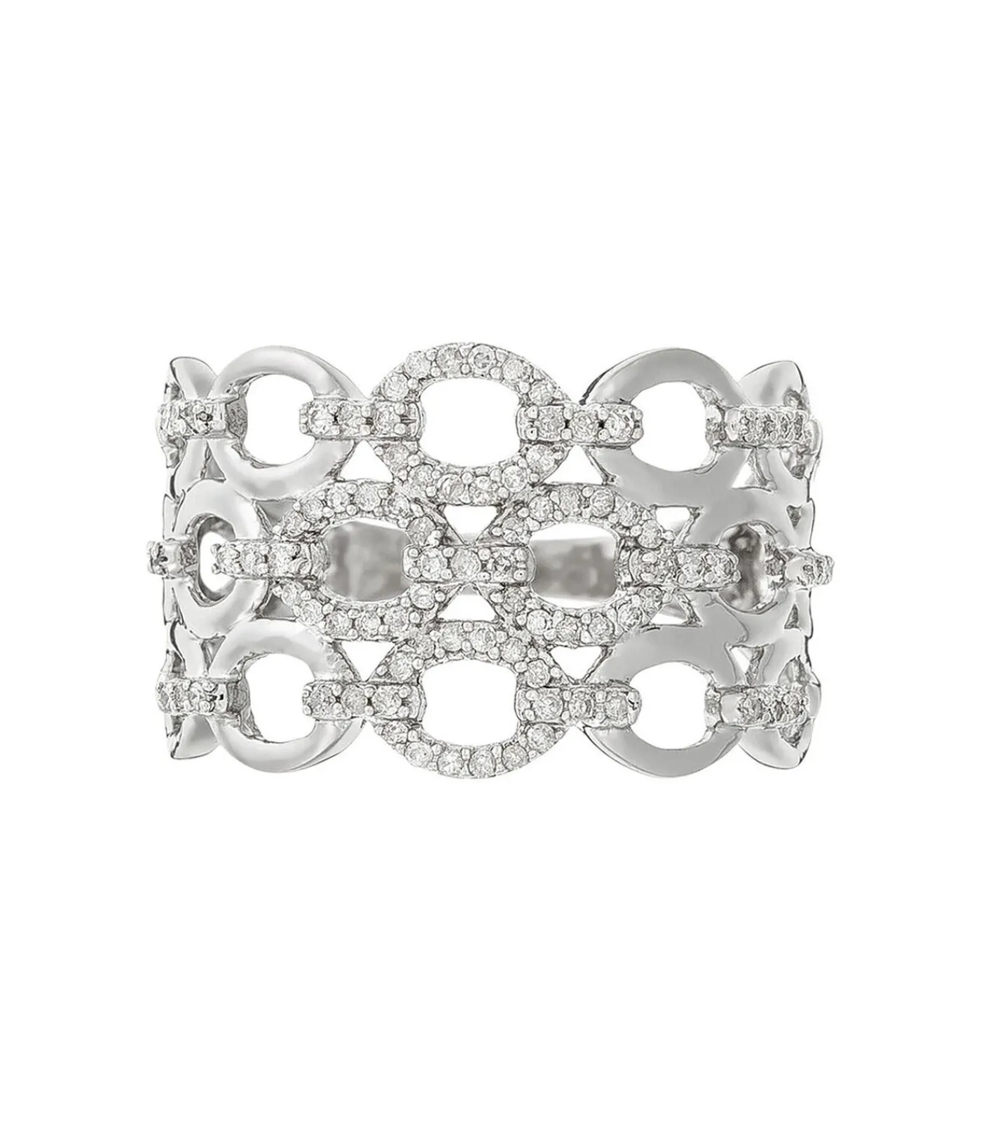 MES BIJOUX Ring 'Nouons nos liens' witgoud en diamanten silver Online
