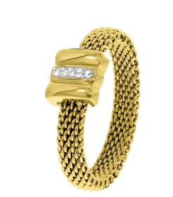 Lucardi Ring Staal gold Discount