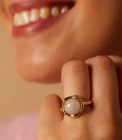 Lucardi Ring Staal - Goudkleurig pink Online