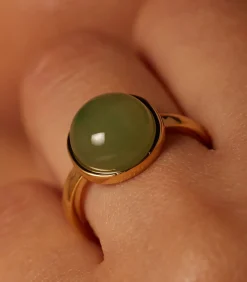 Lucardi Ring Staal - Goudkleurig green Online