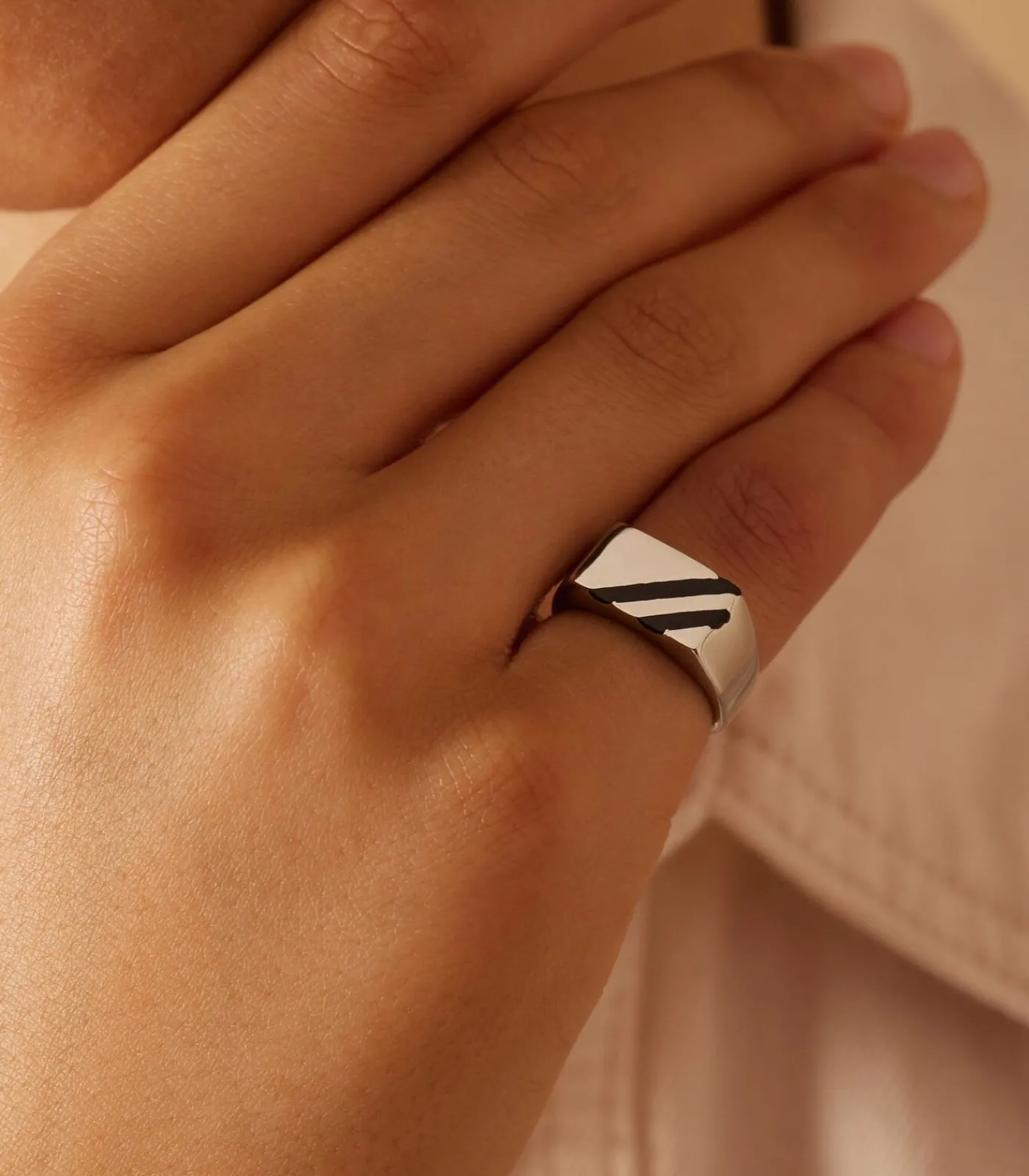 Lucardi Ring Staal - Zilverkleurig silver Discount