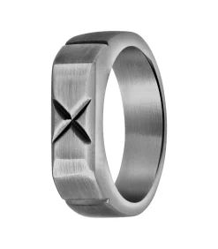Lucardi Ring Staal - zilverkleurig silver Discount