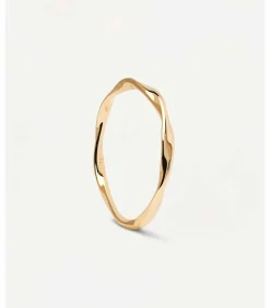 PDPAOLA Ring van verguld zilver Spiral gold Outlet