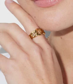 s.Oliver Ring voor dames, roestvrij staal gold Clearance