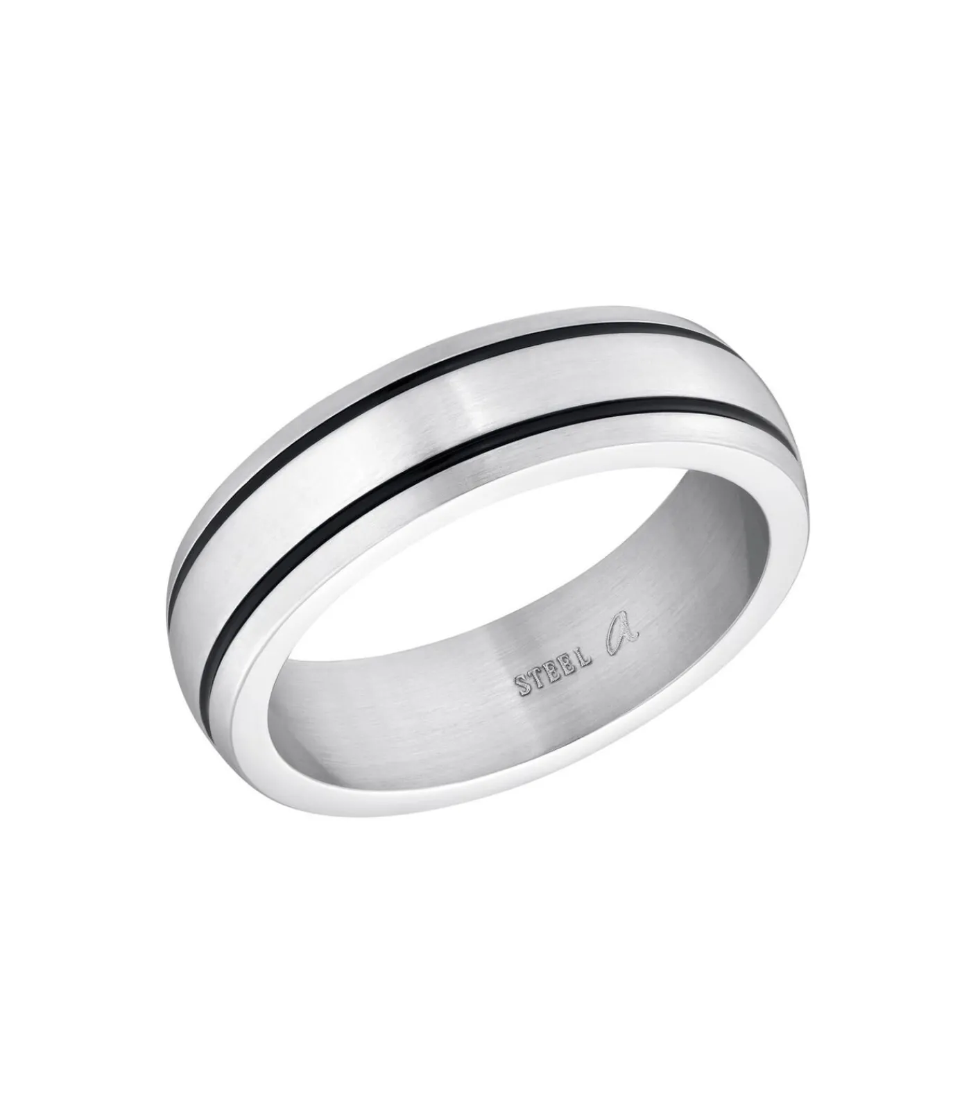 Amor Ring voor mannen en vrouwen, unisex, roestvrij staal silver New