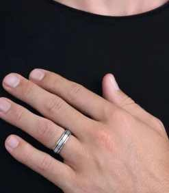 Amor Ring voor mannen en vrouwen, unisex, roestvrij staal silver New