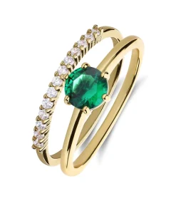 Lucardi Ring Zilver gold Discount