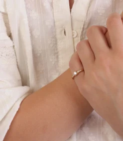 Lucardi Ring Zilver - goudkleurig gold Hot