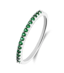 Lucardi Ring Zilver - Goudkleurig green Outlet