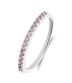 Lucardi Ring Zilver - Goudkleurig pink Sale