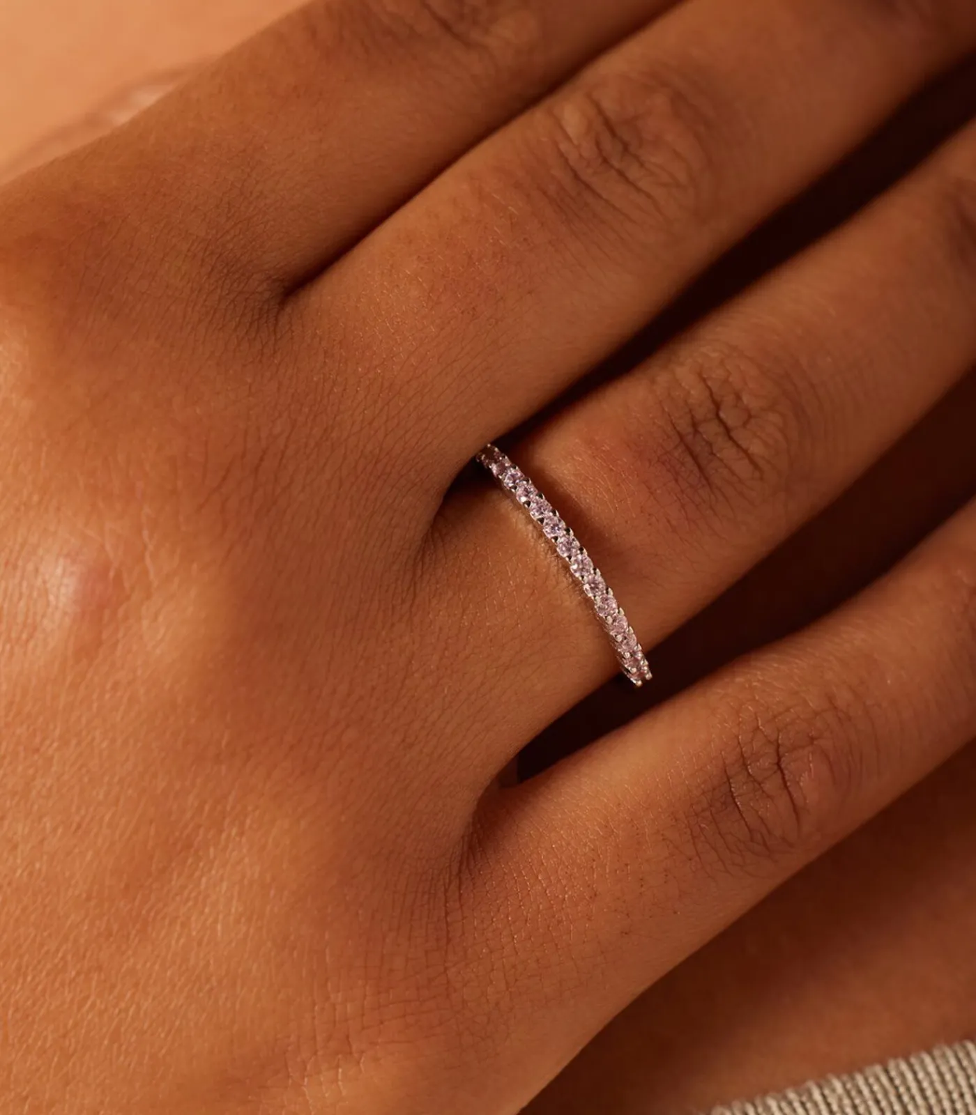Lucardi Ring Zilver - Goudkleurig pink Sale