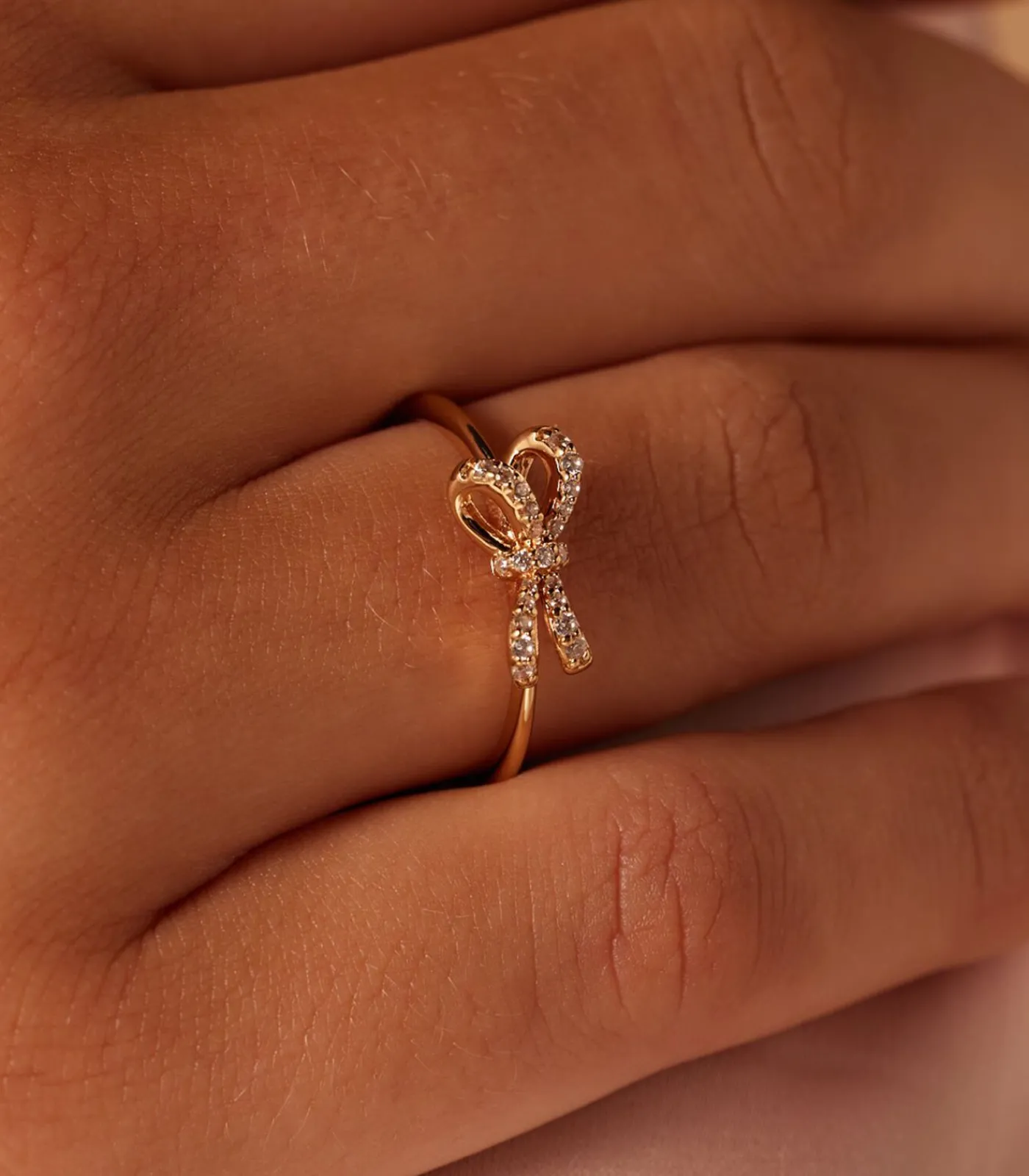 Lucardi Ring Zilver - Strikje gold Outlet