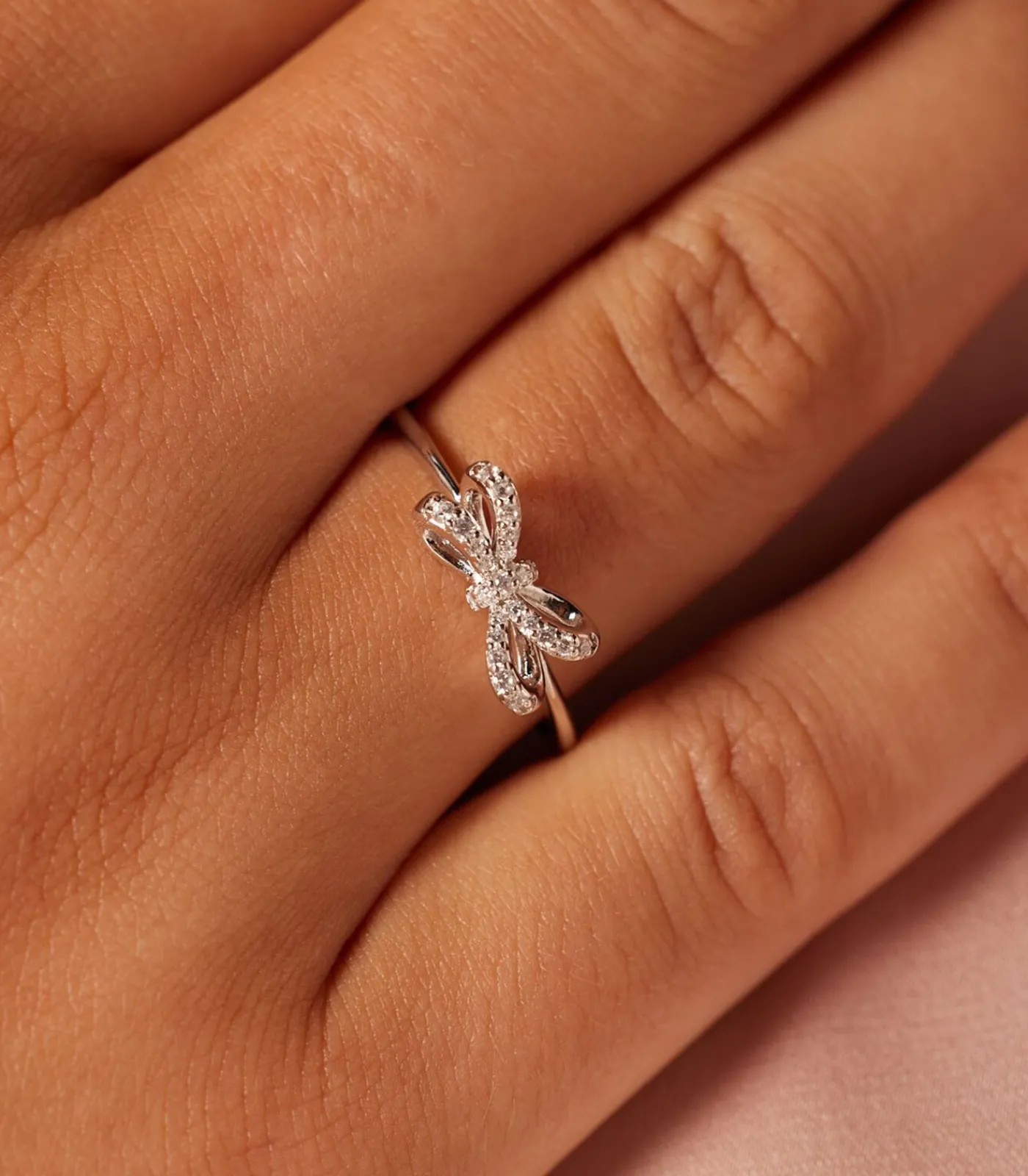 Lucardi Ring Zilver - Strikje silver Hot