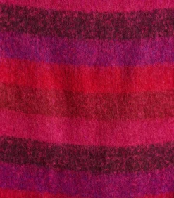 La Fée Maraboutée Rode mohair sjaal met strepen red Discount