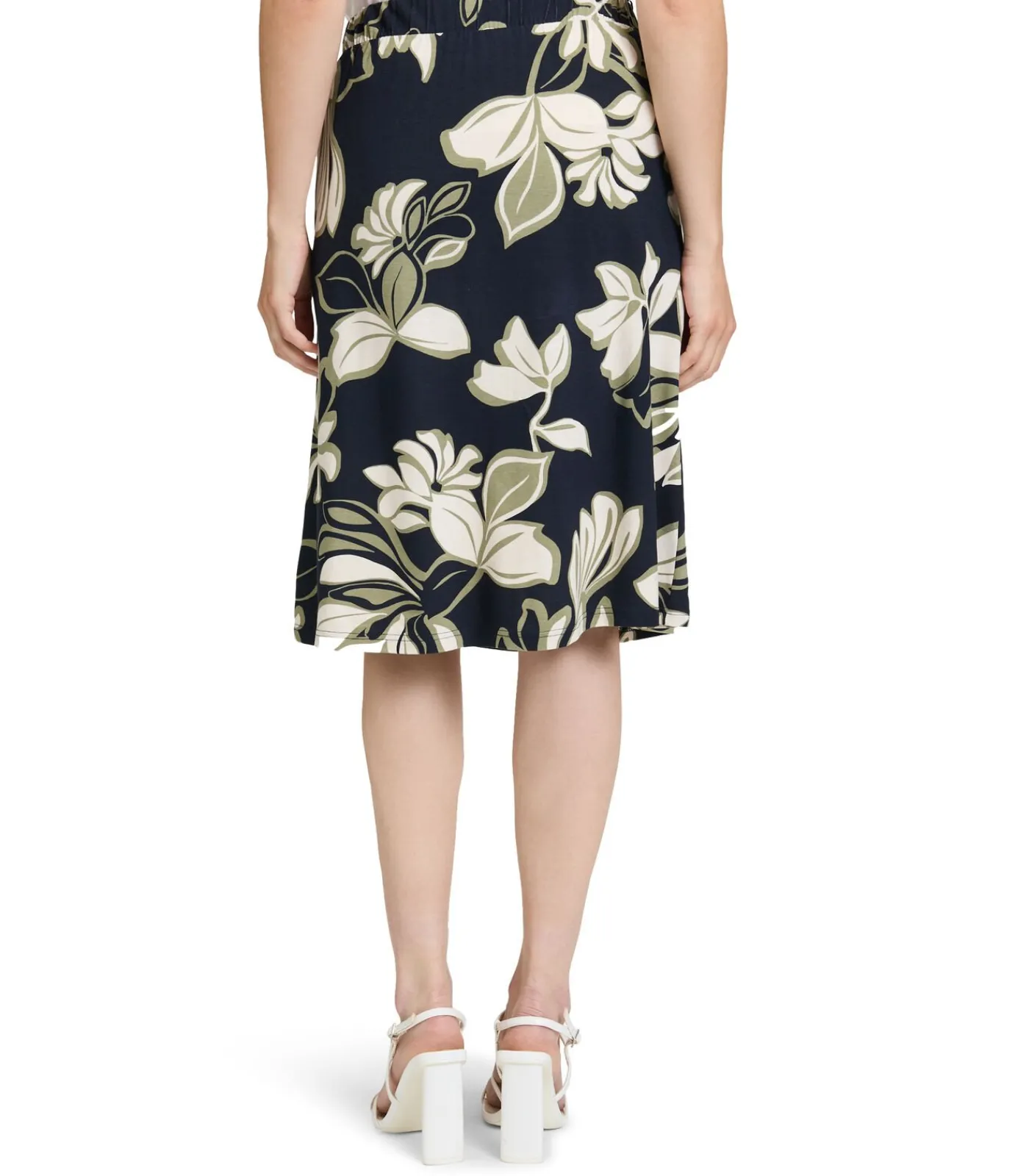 Betty Barclay Rok met elastiek darkBlue/green Best