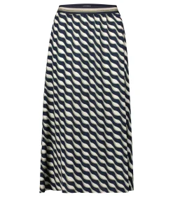 Betty Barclay Rok met elastiek darkBlue/green New