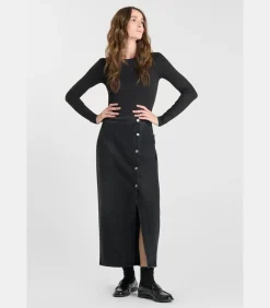 Le Temps des Cerises Rok recht van jeans RAPHI black New