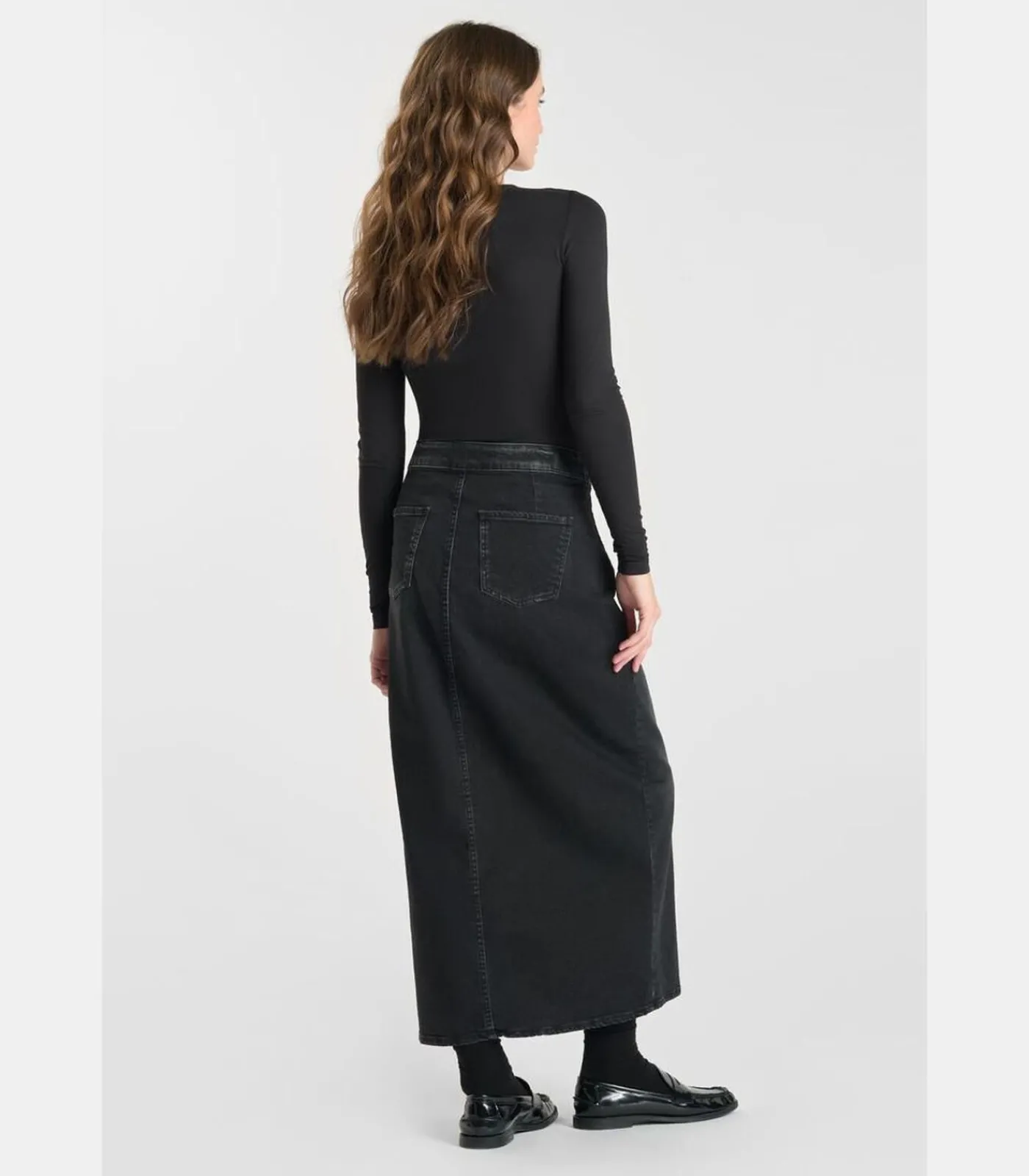 Le Temps des Cerises Rok recht van jeans RAPHI black New