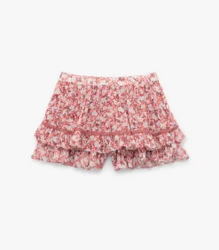 Koton Rokshort Bloemenprint Volant lilac Outlet