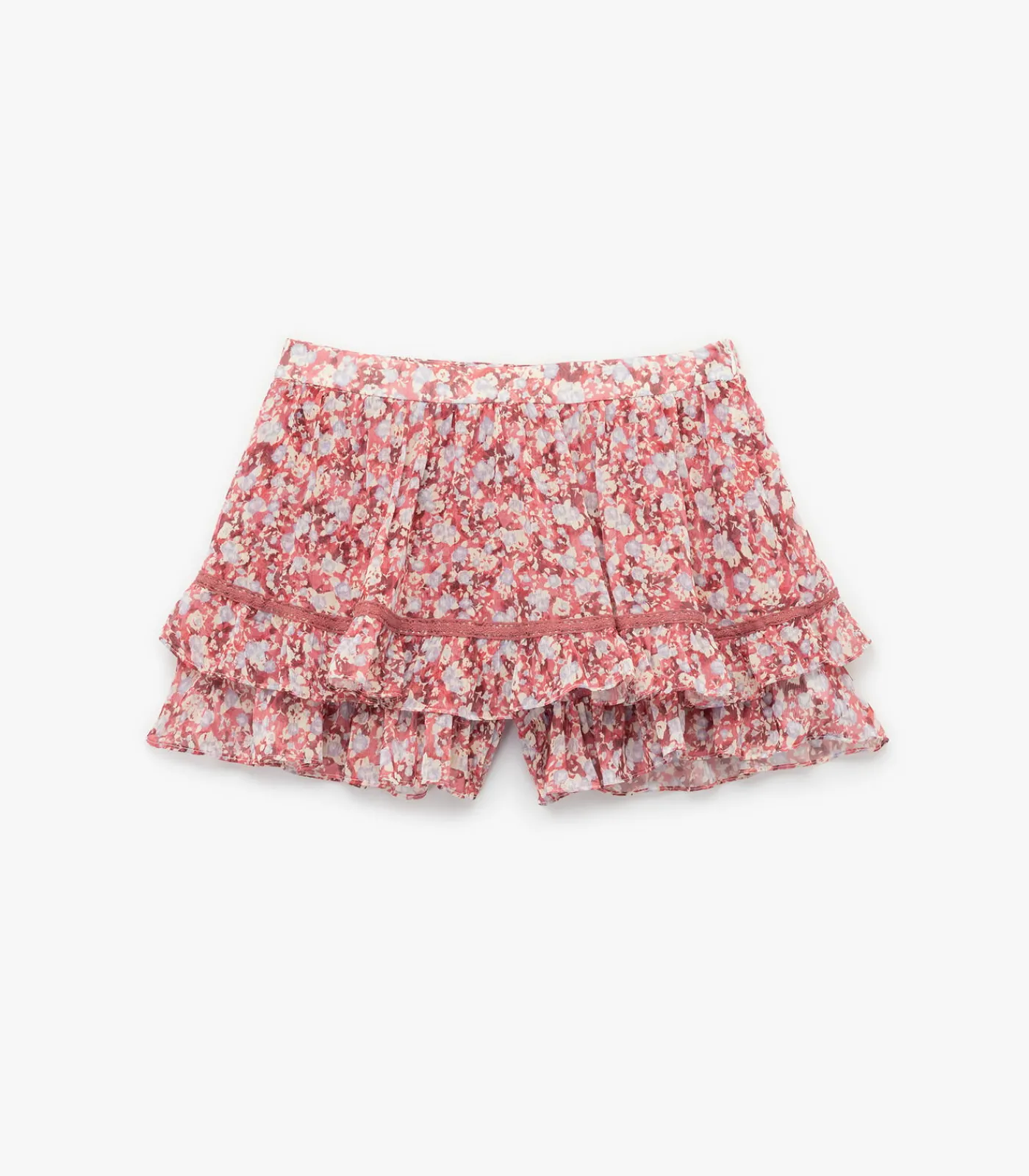 Koton Rokshort Bloemenprint Volant lilac Outlet