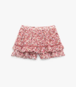 Koton Rokshort Bloemenprint Volant lilac Outlet