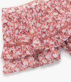 Koton Rokshort Bloemenprint Volant lilac Outlet
