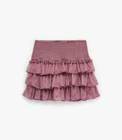 Koton Rokshort Met Volants En Guipure Detail lilac Discount