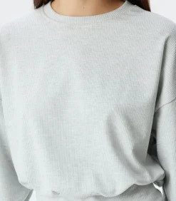 Koton Ronde kraag Lange mouw Pyjama'S Gebreide Top gray Online
