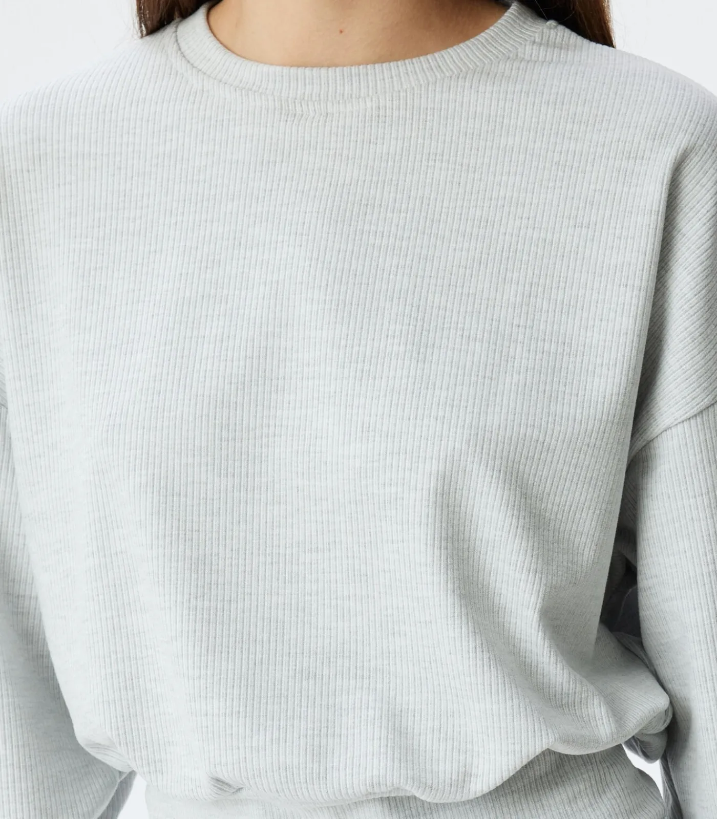 Koton Ronde kraag Lange mouw Pyjama'S Gebreide Top gray Online