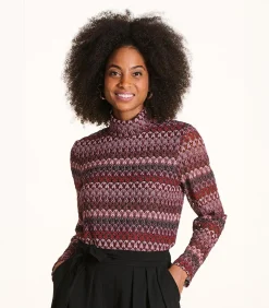 La Fée Maraboutée Rood gehaakt T-shirt met lange mouwen lightRed Discount