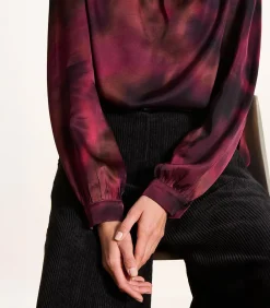 La Fée Maraboutée Rood topje met lange mouwen en print lightRed New