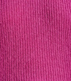 La Fée Maraboutée Roze dik gebreide trui, lange mouwen, ronde hals pink Discount