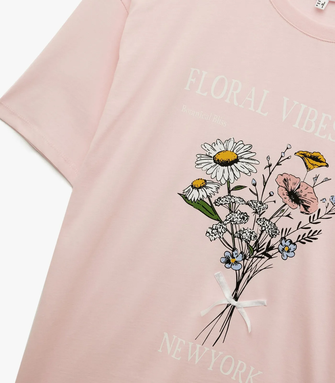 Koton Roze T-shirt Korte Mouwen Bloemenprint pink Discount