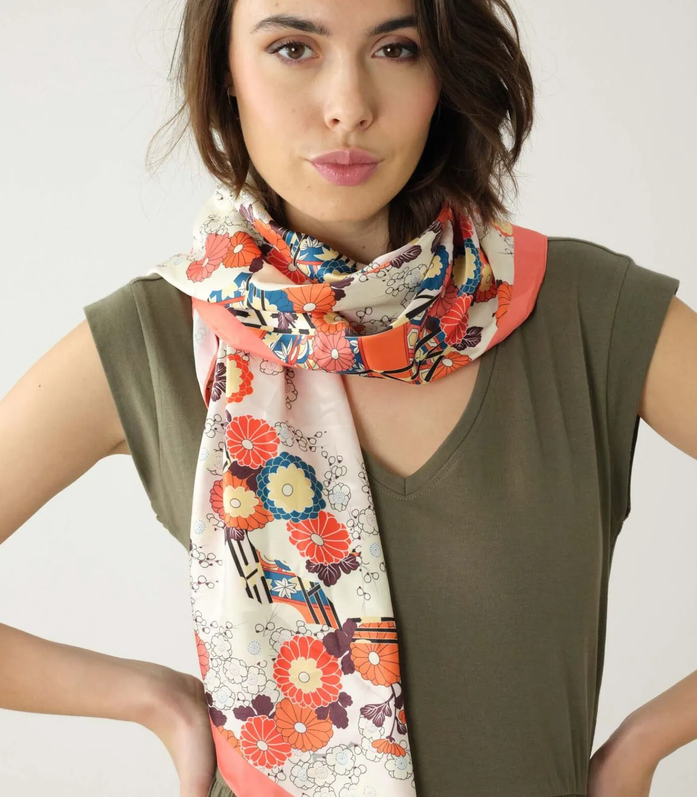 Deeluxe SANAE - Sjaal met patroon orange Outlet