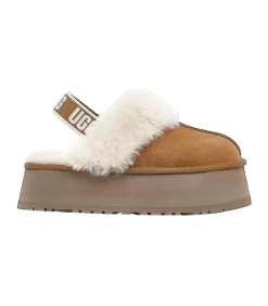 UGG Sandalen Funkette van bruin leer brown Outlet