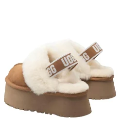UGG Sandalen Funkette van bruin leer brown Outlet