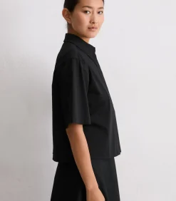 Marc O'Polo Satijnen blouse boxy darkBlue