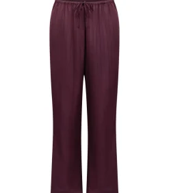 Hunkemöller Satijnen broek met krijtstreep purple Hot