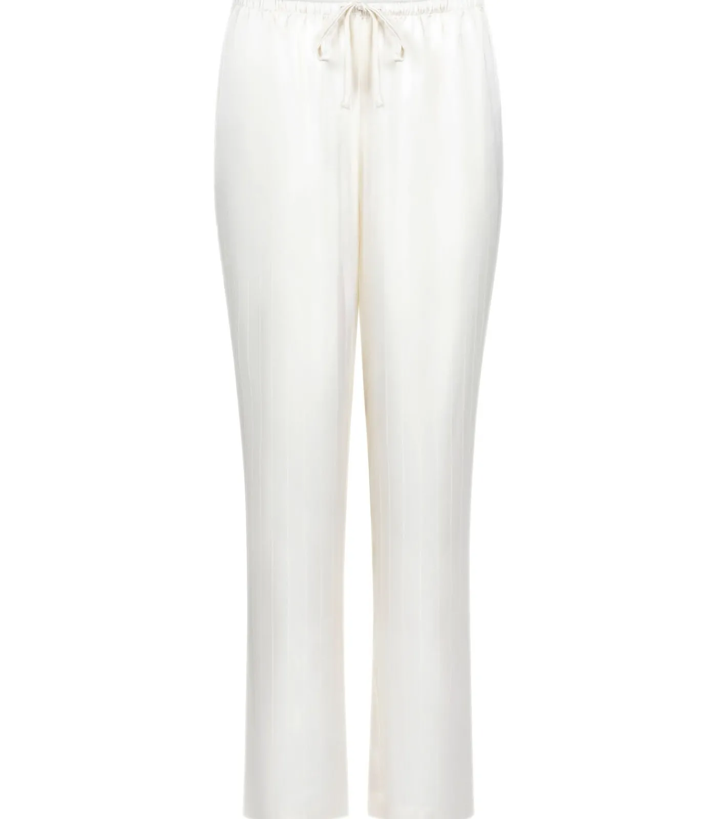 Hunkemöller Satijnen broek met krijtstreep white Best