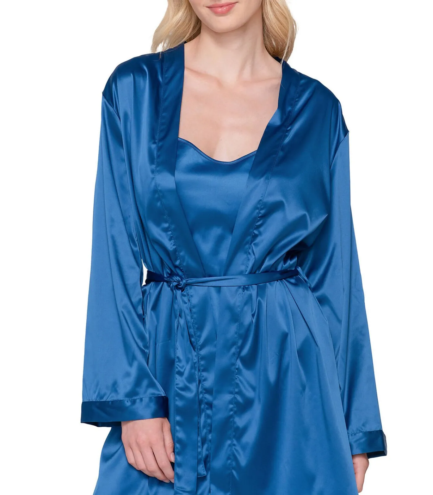 LUNA Satijnen Kimono Prestige blue Clearance