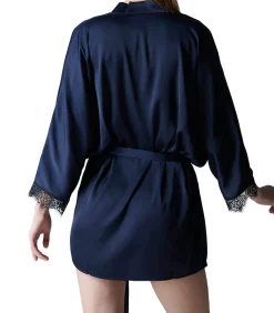 SIMONE PERELE Satin Secrets - kimono / badjas darkBlue Sale