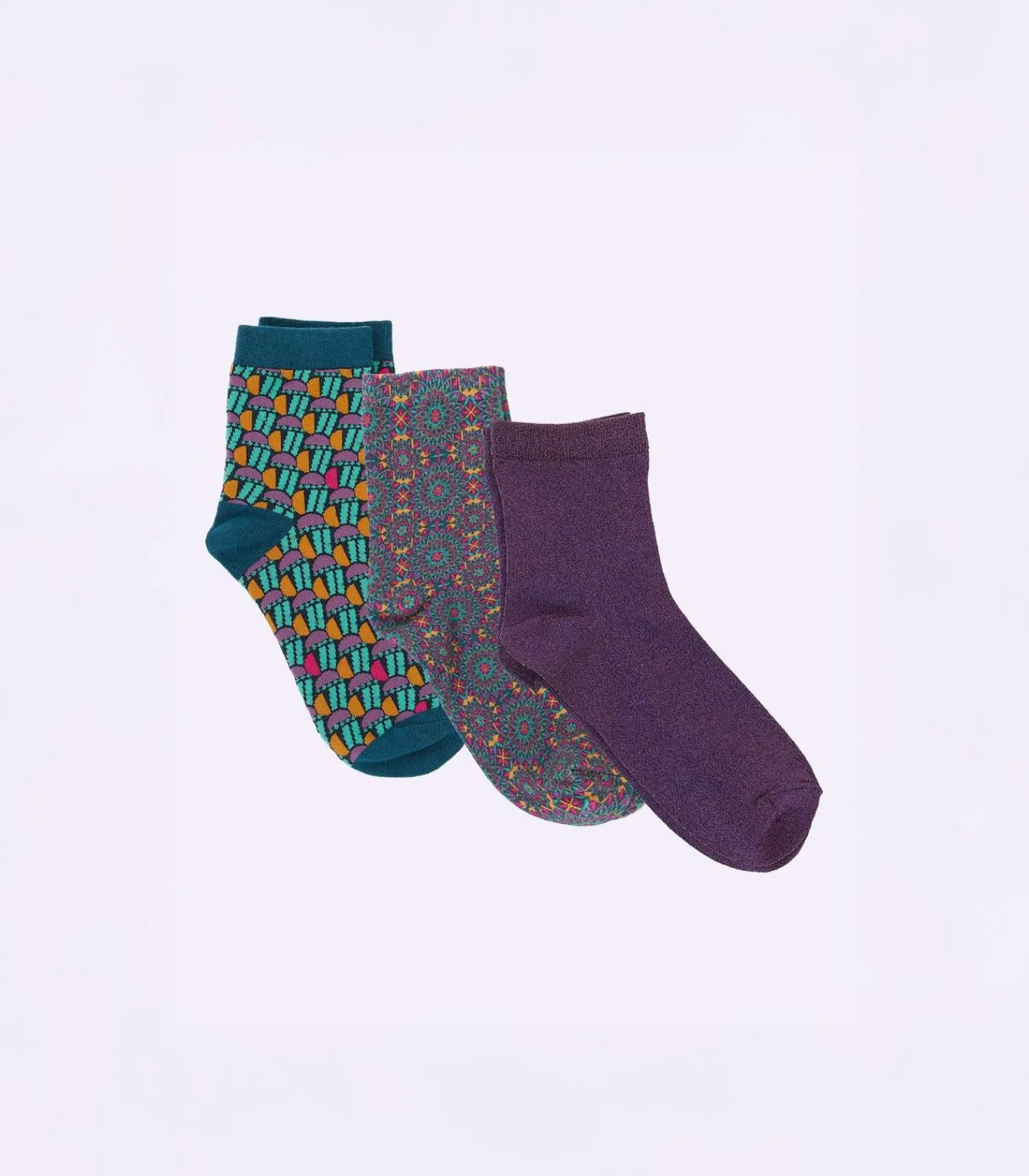 La Fiancée Set van 3 paar sokken ALEANOR darkGreen Clearance