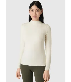 Les Lunes Shirt Met Lange Mouwen “JUUNO Longsleeve Rib Lettuce Hem” white Discount