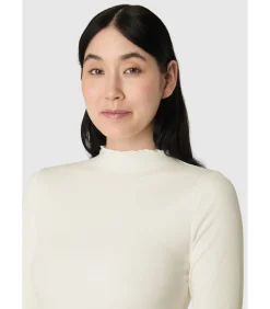 Les Lunes Shirt Met Lange Mouwen “JUUNO Longsleeve Rib Lettuce Hem” white Discount